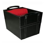 Small Black Faux Leather Storage Tote by Richards Homeware (Single)