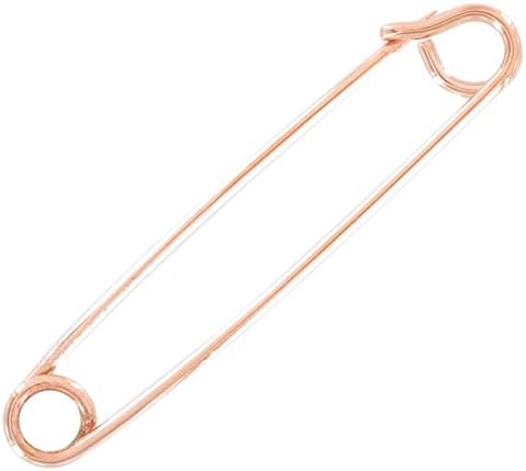 Made in USA Rose Gold Tone Mens Collar Bar Safety Pin 2" Ky and Co