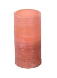 Vanilla Scented Textured 6-in Pillar Candle - Mauve