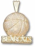 Cincinnati Bearcats Bearcats Basketball Pendant - 10KT Gold Jewelry