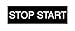 Schneider Electric 22mm Rectangular Start-Stop Legend Plate, Plastic, White/Black and Red