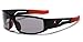 Kids Boys Wrap Around Cycling Baseball Sport Sunglasses Age 3-12 - Black & Red