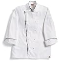 Dickies Grand Master Chef Coat w/blk Piping White