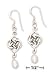 Sterling Silver Celtic Knot White FW Pearl Dangle Earrings