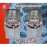 New England Patriots 23 oz. Football Tumbler w/2 sided decoration Gift set-2 Pack