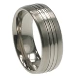 Titanium Ring Combination of matte and shiny polish. Width: 8mm
