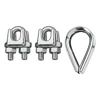 Wire Rope Clip/Thimble Kit, 5/32In, 316SS from Ronstan