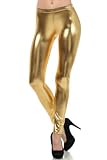 Footless Liquid Wet Look Shiny Metallic Stretch Leggings