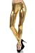 Footless Liquid Wet Look Shiny Metallic Stretch Leggings 