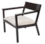 Arm Chair - Madison Light Beige Faux Suede with Dark Wenge
