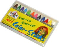 12 Color-Sticks Schminkstifte von Eulenspiegel
