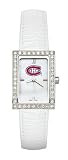 Montreal Canadiens Ladies Allure Watch White Leather Strap