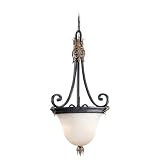 Sea Gull Lighting 6656-85 2-Light Acanthus Hall and Foyer Pendant, Gold Patina