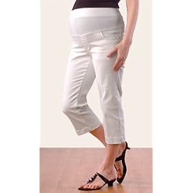 Motherhood Maternity: mid belly 5 pocket maternity crop jean