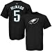 Reebok Philadelphia Eagles #5 Donovan McNabb Black Net Player T-shirt