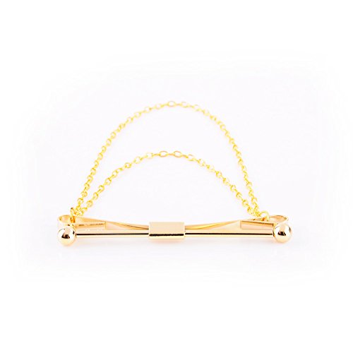 Yosoo mens silver gold plated necktie tie clip bar clas…