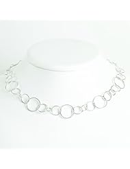 Silver Fancy Round Link Necklace. Metal Weight- 30.37g. 42in long Chain.