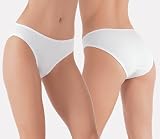 Ilusions Womens Everyday Comfort Cotton Mid-rise Bikini Panty WHITE S