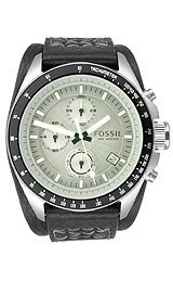 Fossil Decker Black Topring Chronograph Watch Watch