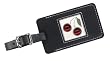 White Cherries Leather Luggage Tag