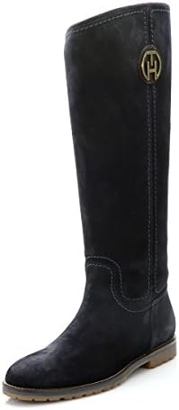 Tommy Hilfiger Womens Midnight Wera 21B Suede Boots-UK 6.5