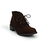 Lace Up Micro Suede Ankle Desert Boot Dark Brown