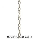 Progress Lighting P8757-11 10 Feet Of 9 Gauge Chain Permits Installation Of Chain-Hung Fixtures On High Ceilings with Maximum Fixture Weight Of 50 Pounds, Antique Brass