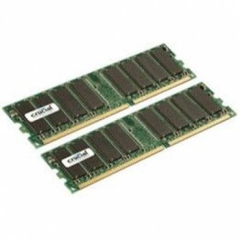 Crucial 2 GB Kit (2 x 1GB) DDR PC3200 UNBUFFERED NON-ECC 184-PIN DIMM