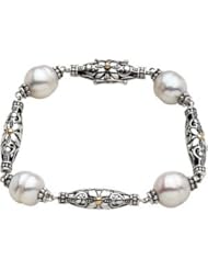 Freshwater Cultured Pearl Bracelets Sterling Silver & 14K Yellow 67280