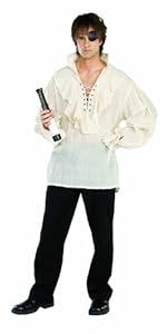 Rubie's Costume Adult Pirate Shirt, White, One Size Costume