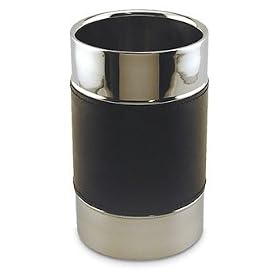 Black Leather Band Chrome Wine Cooler by HomeAndWine.com