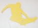 Skateboard Wall Art, Wood Construction with Backlight, Summer Yellow Finish, Made in USA
