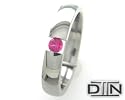 New 4mm Titanium Tension Set Ring, Natural Ruby Gemstone, Free Sizing 4.5-17!