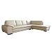 Bianca Tan Leather Sofa and Chaise Set By Wholesale Interiors with Silver Shipping