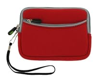Durable Neoprene Sleeve Carrying Case for Western Digital WD Passport Essential Elements Portable 2.5" Hard Drive , RED