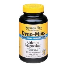 Nature's Plus, Dyno-Mins, Calcium Magnesium, 500/250 mg, 90 Tablets