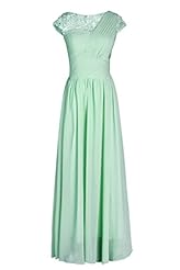 Plus Size A-line Short Sleeves Floor Length Chiffon  Lace Evening Dress/Bridesmaid Dress/Party Dress  With Ruffles