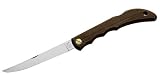 Eka Messer EKA Taschenmesser Fillet, Sandvik 12C27, feststellbar, Bubinga-Holz, Lederriemen 247616