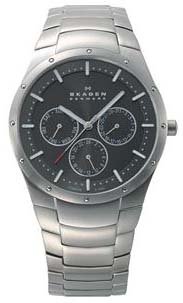Skagen #596XLTXM Men's Multi Function 3 Dial Display Titanium Watch