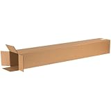 Aviditi 6648 Tall Corrugated Box, 6" Length x 6" Width x 48" Height, Kraft (Bundle of 25)