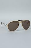 Vintage Eyewear The Caviar 1404 Sunglasses in Gold with Brown Lenses,Sunglasses for Unisex