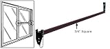 Bronze Security Bar for Sliding Glass Doors