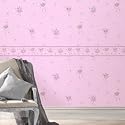 Glitter Fairy wallpaper. Pink and Silver Coloroll Kids Low Blown Vinyl 9008