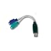 USB Splitter PS2 Keyboard Mouse Active Adaptor Cable