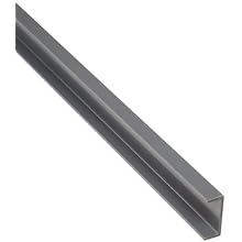 PVC (Polyvinyl Chloride) U-Channel, Opaque Gray, Equal Leg Length, Rounded Corners, 0.787" Leg Lengths, 1.87" Width, 0.137" Wall Thickness, 48" Length (Pack of 1)
