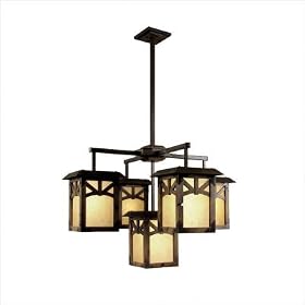 Buy Yellowstone Five Light Chandelier in Homestead Alder Bulb Type: Fluorescent by Cherry Tree Design now!