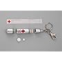 Medical records storage memory flash drive with emergency pill carrier compartment and 2g of storage capacity for emergency contacts, allergies, medications and much more.