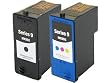 2-PK Dell MK992+MK993 Remanufactured Ink Cartridges (1 Black+ 1 Color) FOR USE WITH Dell All-In-One 926, V305, V305W