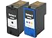 2-PK Dell MK992+MK993 Reman Ink Carts (1 Black+ 1 Color)