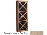 Wine Cellar Innovations Designer Series Collection Natural Red Oak Solid Diamond Cube 72x24x13-in.
